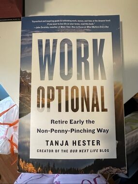 Work Optional by Tanja Hester - White, Blue, Brown Cover